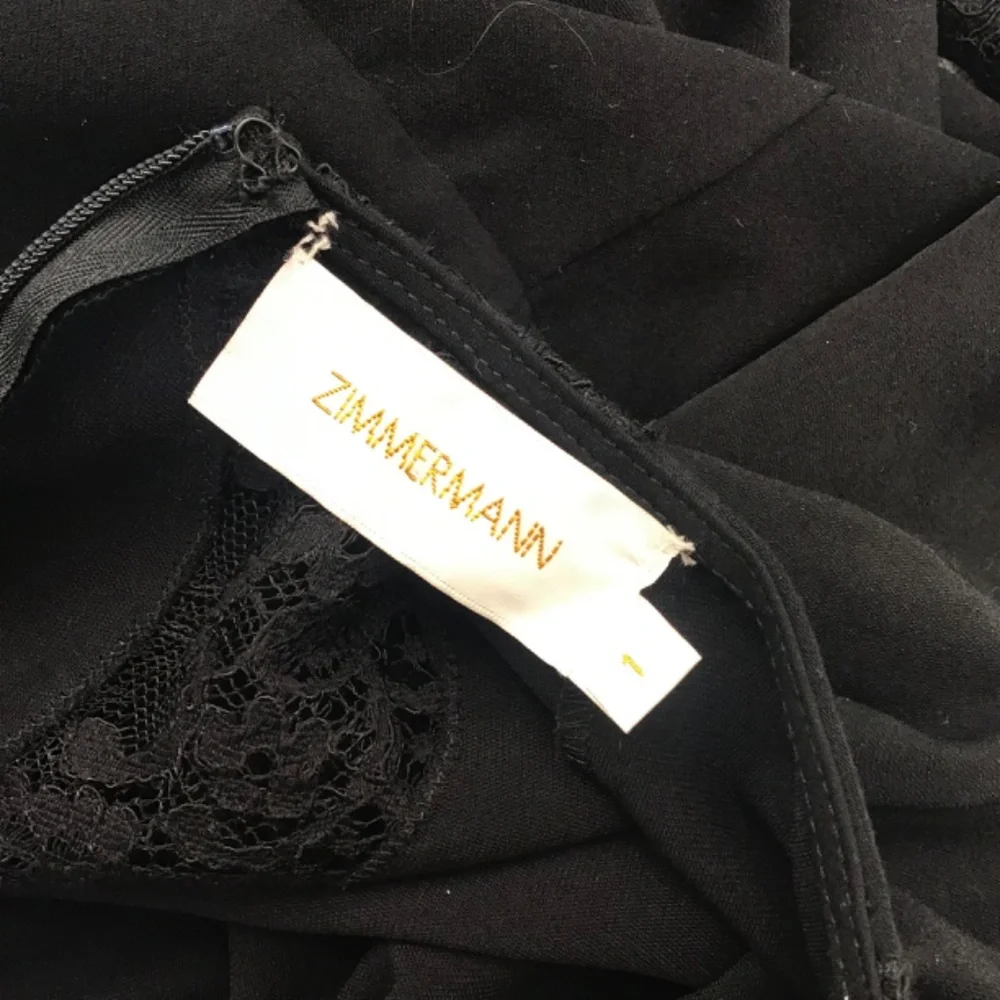 ZIMMERMANN size 1 (8/10) black lace fitted cocktail dress with long sleeves - Picture 9 of 9